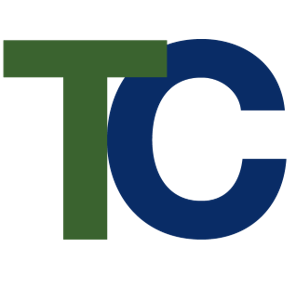 TerraConcepts logo with T.C initials. T is green and C is blue.